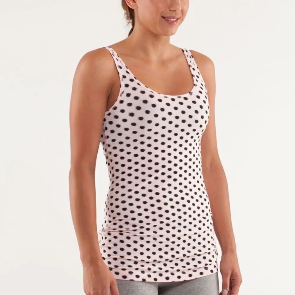 Lululemon Daily Tank Vitasea High Noon Dot Blush Quartz/Black Women’s 4